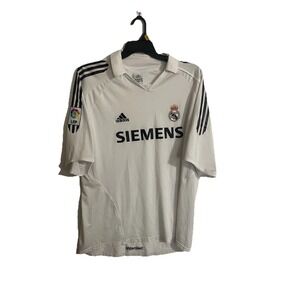 Vintage Adidas Real Madrid 2004 Soccer Jersey Mens 2XL Short Sleeve White